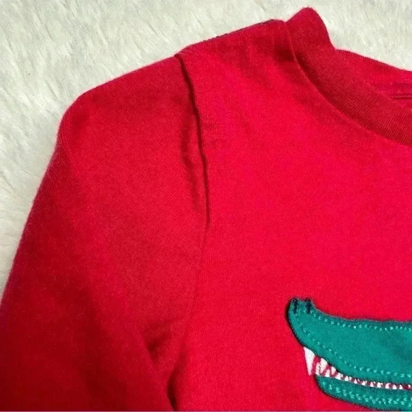 Joules Shirt Crook-adile Red Long Sleeved Size 6 - Picture 16 of 16